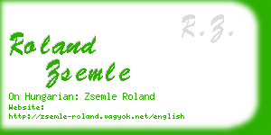 roland zsemle business card